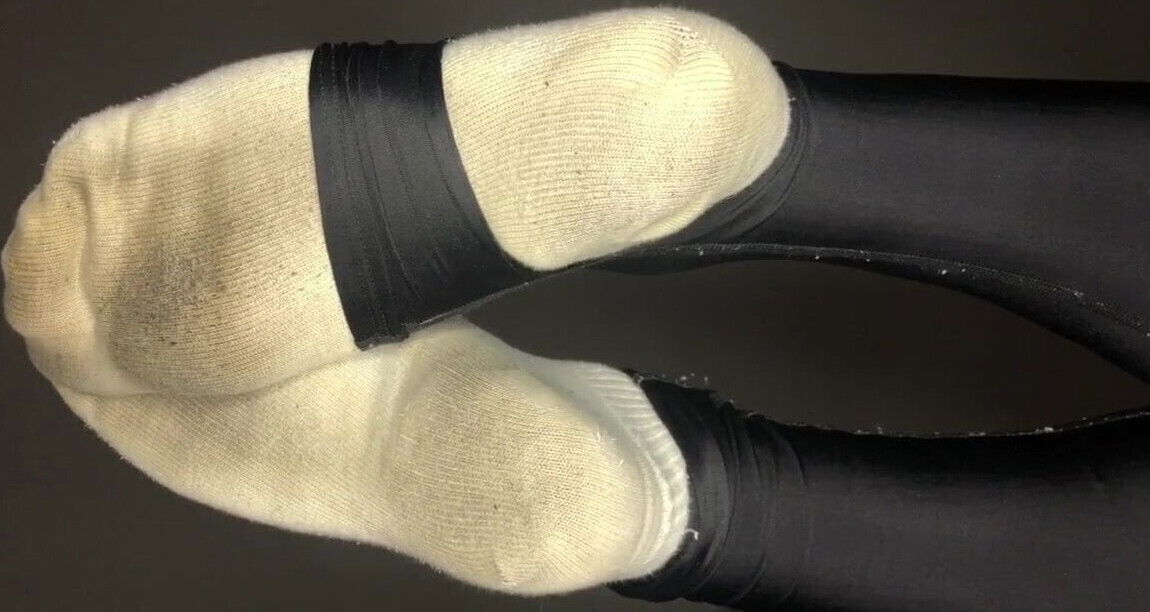 Super Dirty White Socked Soles - Teasing for Sockjob!