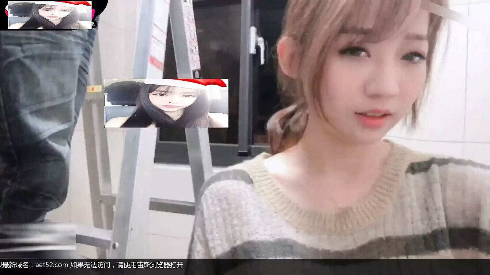 Big-breasted, white model lures home repairman