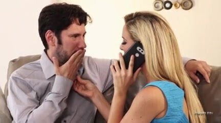 Milf cheating while she was on phone