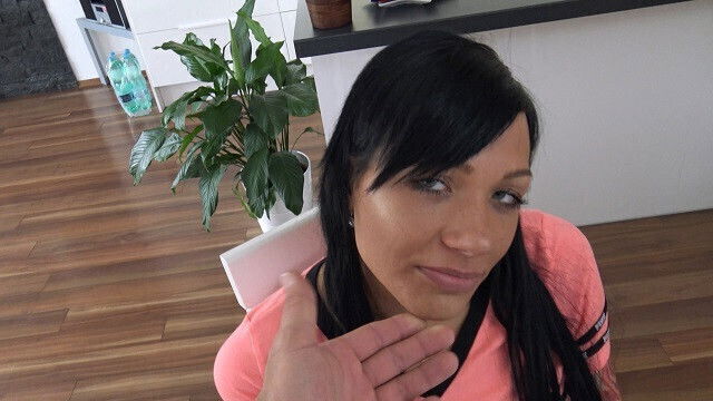 DEBT4k. Unemployed brunette debts thats