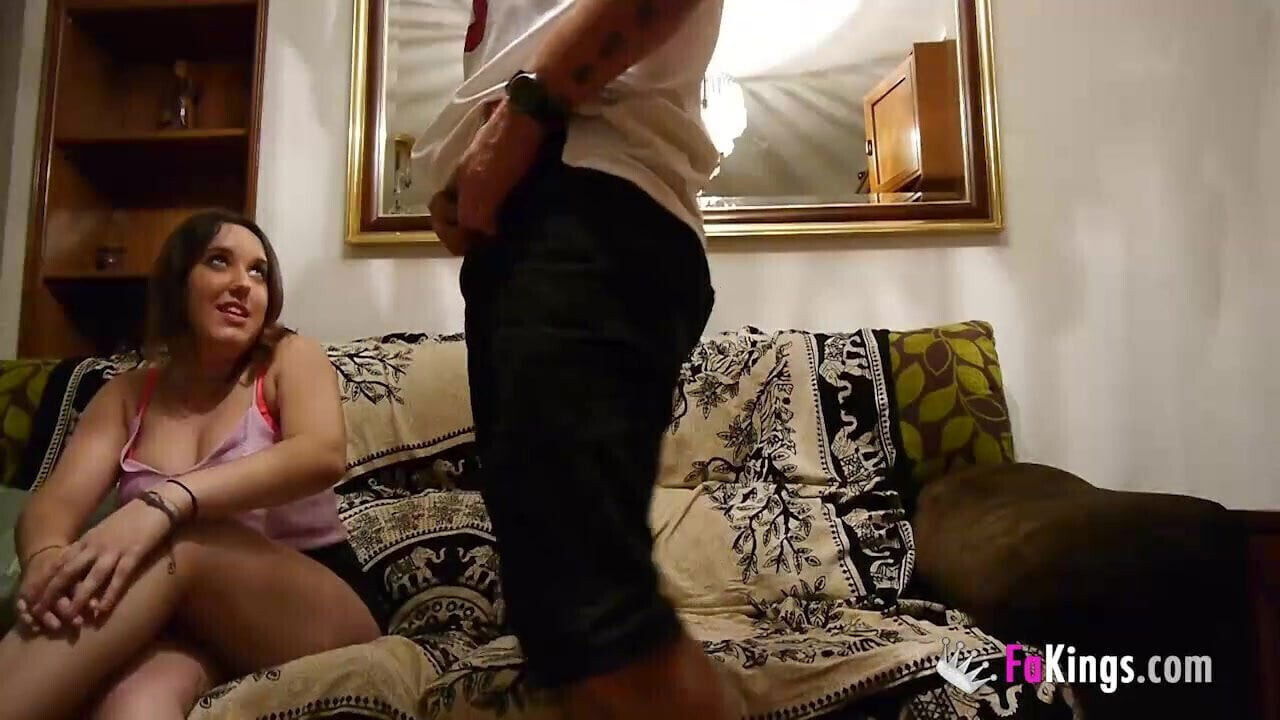 Innocent busty brunette's first time fucks much older