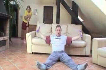 Oldman fucks young blonde