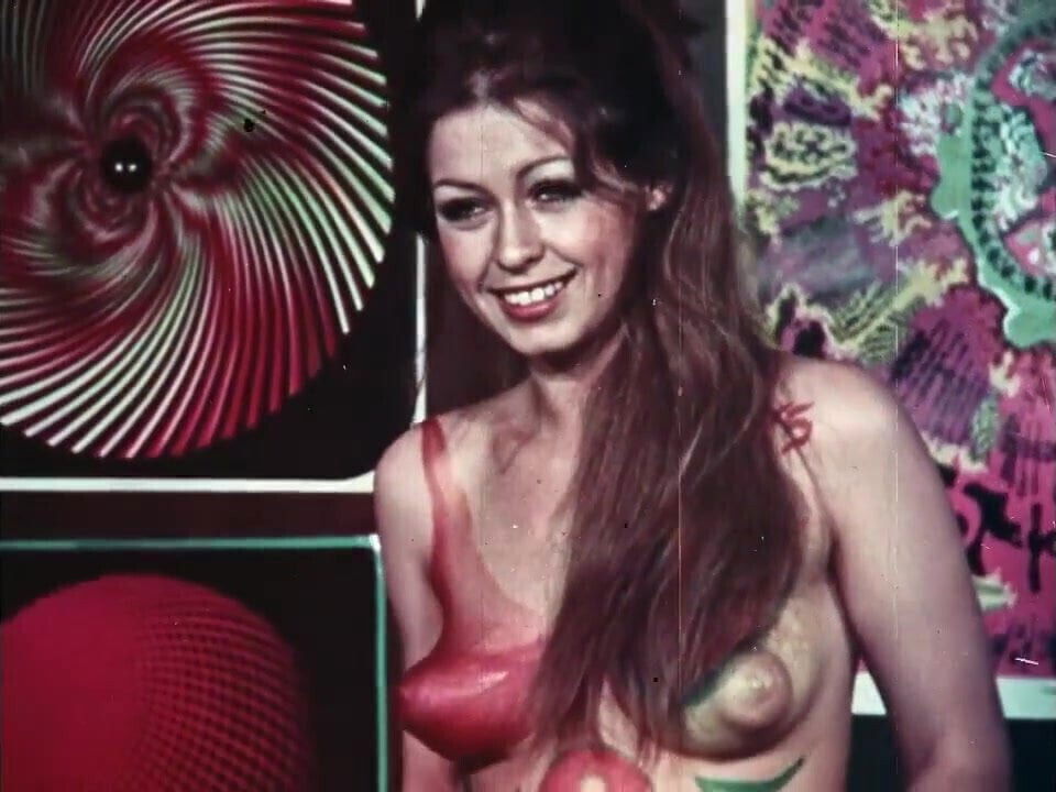 vintage soft hippie movie intro rainbow