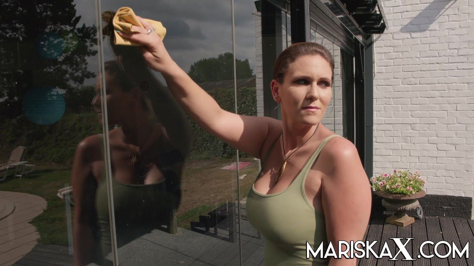 French MILF Sandy fucked outside