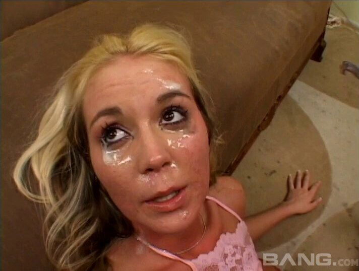 blonde Bianca Pureheart gets rough fucked covered with