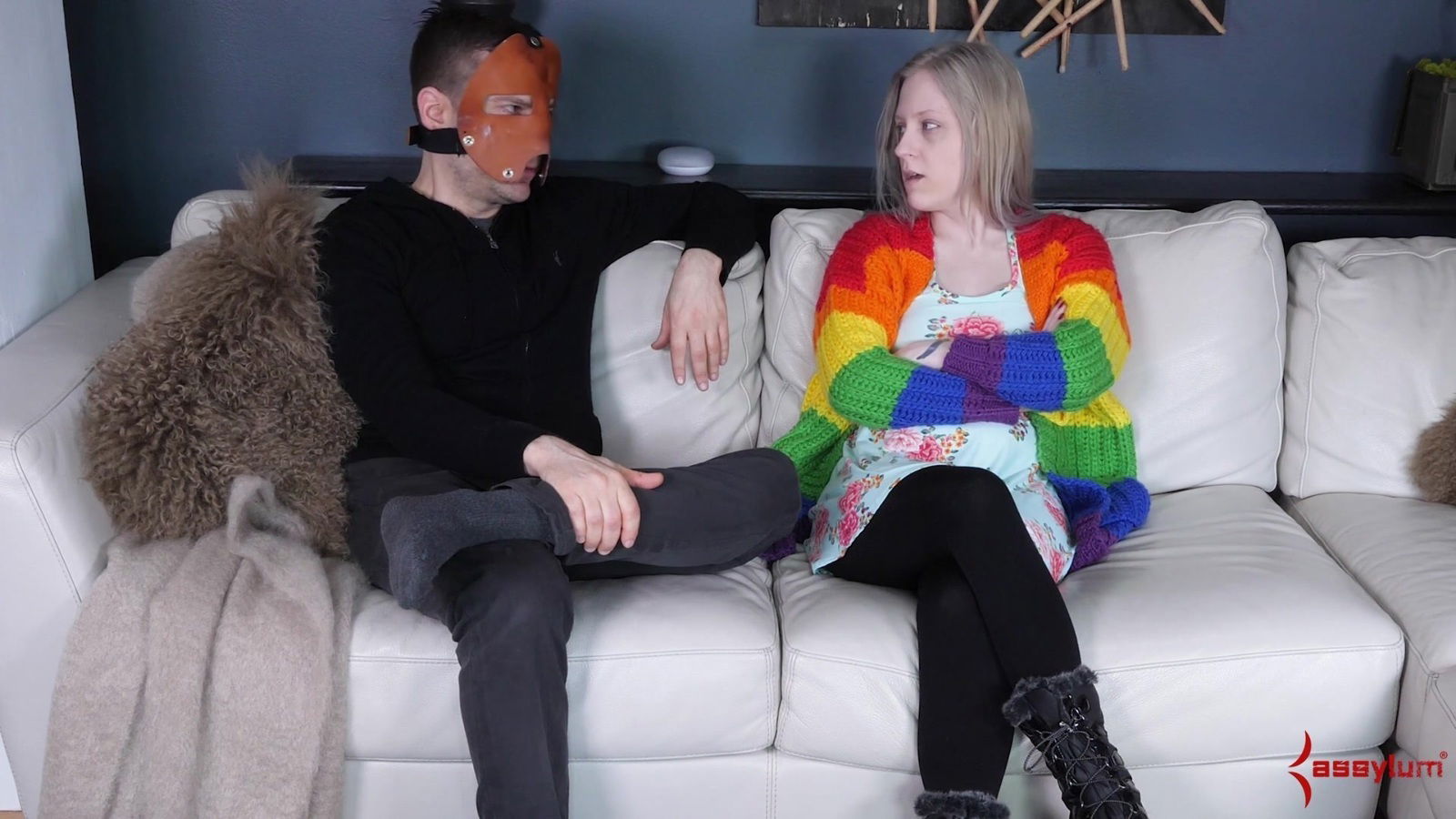 Kinky video masked Violet October backstage