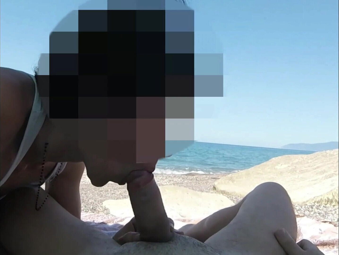 Girl sucks public beach gets caught stranger