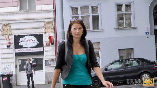HUNT4K. Cute young with nice natural breasts makes hunt