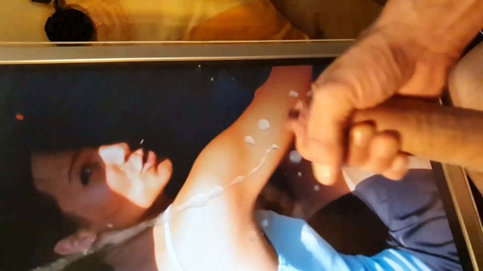 young chub strips and eats his cum