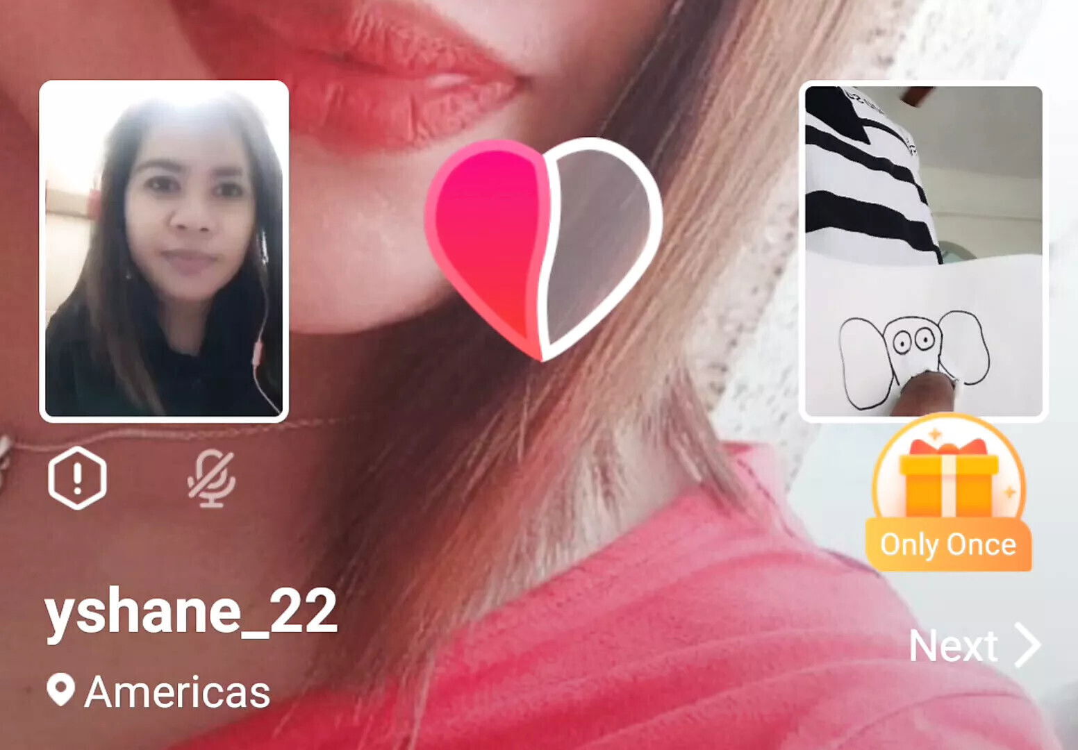 Girl's reaction Dick webcam