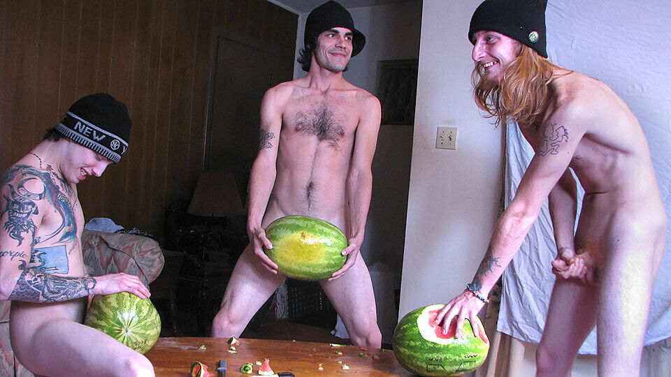 Have You Ever Fucked A Watermelon? - Devin Reynolds, Blinx & Kenneth Slayer - StraightNakedThugs