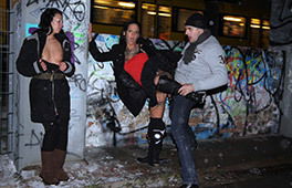 Mareen De Luxe & Tara Trash in Public German Threesome in the snow - MagmaFilm
