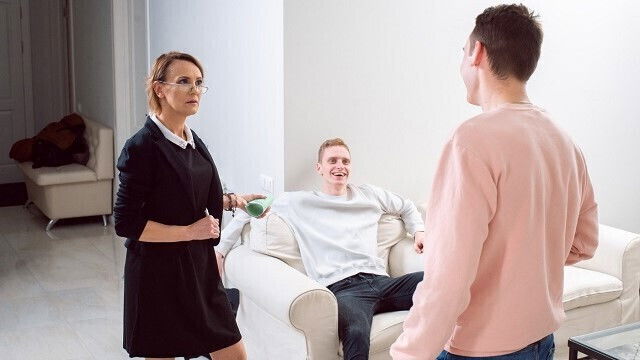 TUTOR4K. Young home when student came penetrate