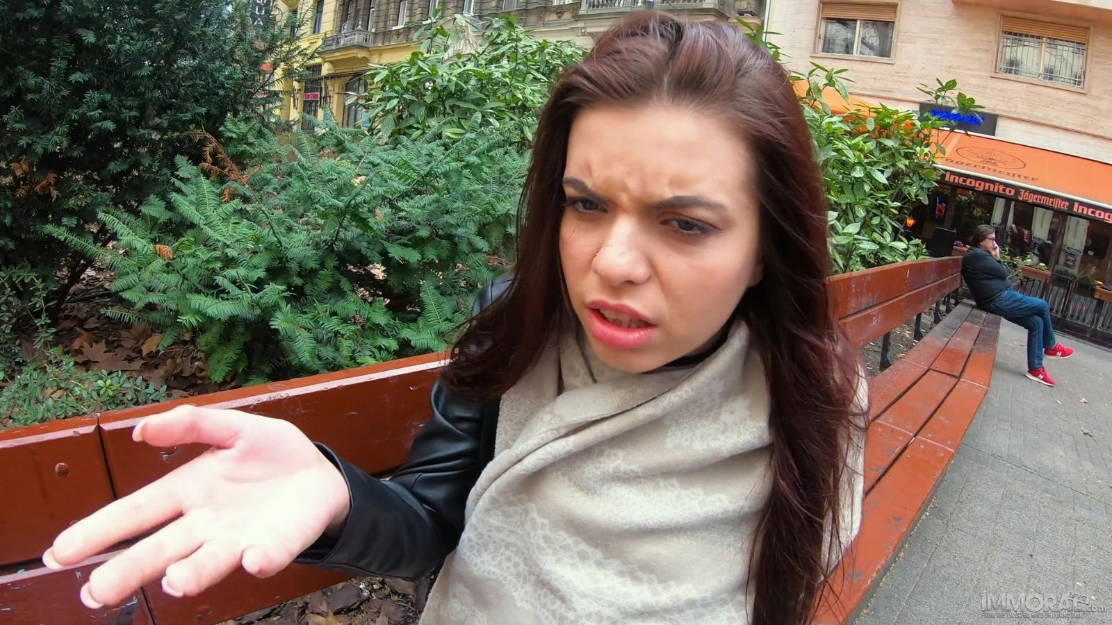 Handsome amateur Emily Mayers moans during with stranger