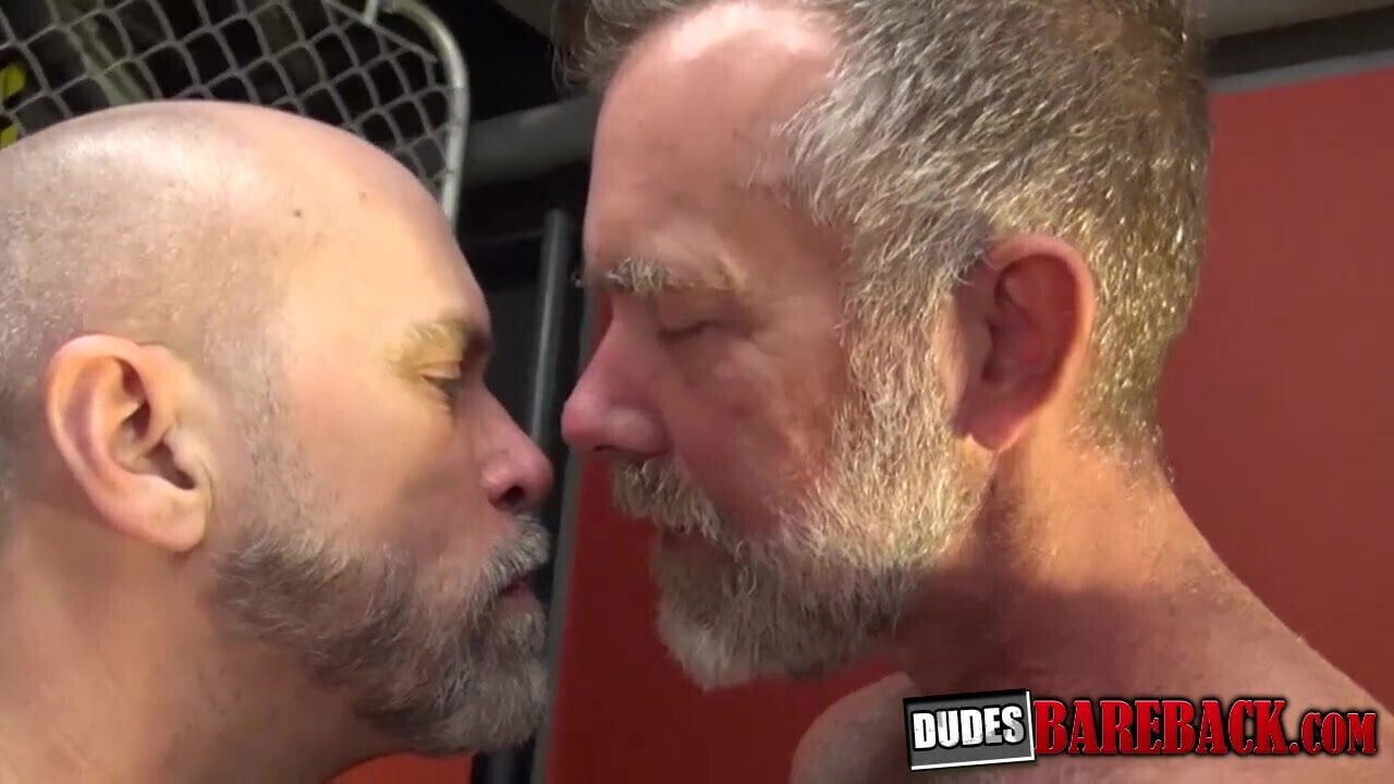 Bald hunk Jake Mitchell bareback hard pounded tattooed