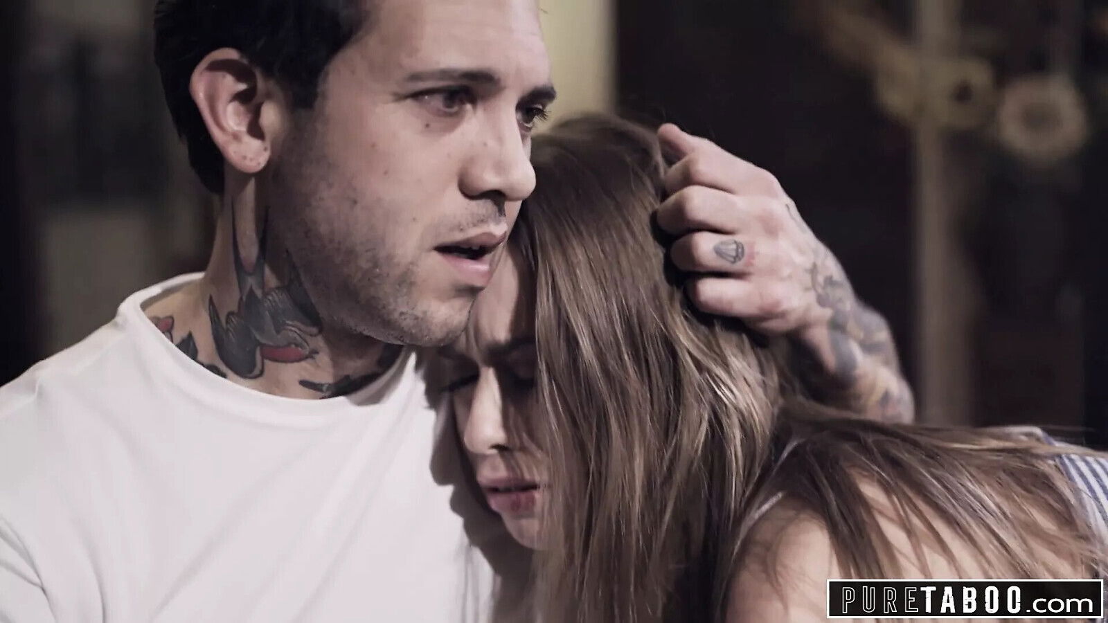 PURE TABOO Stepbrother Catches Stepsister Fucking Stepdad