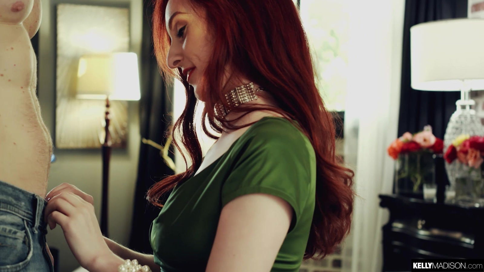 Romantic redhead MILF Penny gives fantastic solid blowjob
