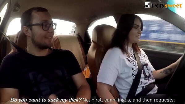Girl jerks masturbates herself while driving public (talk)