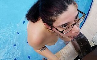 Black Owned White Slut Sucking Pool