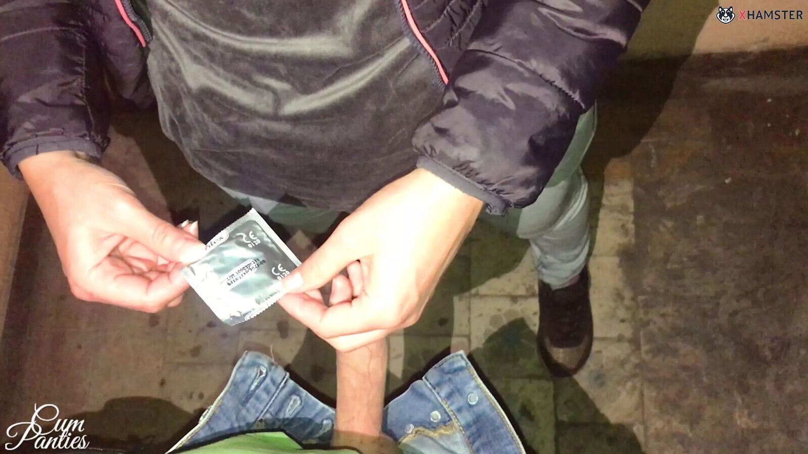 Stranger Fucks With Condom. Took Panties