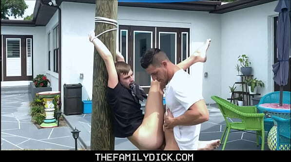 Tied Up Twink Nephew Johnny Hunter Fucked By Hot Uncle Jax Thirio Outdoors
