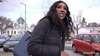 GERMAN SCOUT BROWN EBONY BOMBSHELL FUCK ROLLING ORGASM PICKUP CASTING