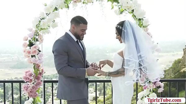 Tgirl bride gets analed honeymoon