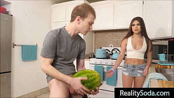 Brother fucks sister instead watermelon