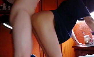 quedamos solos casa follo duro novia (Grita bien rico)