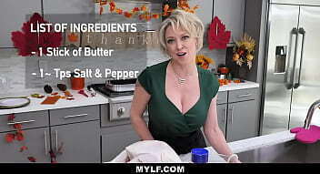 Blonde Lets Stuff Turkey