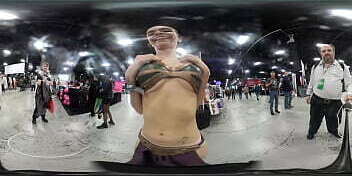 VR video of a various boobie jiggles at EXXXotica NJ 2019