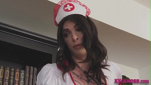Tranny nurse sucking dick