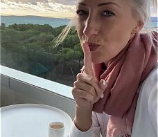 fingered myself orgasm public hotel balcony Mallorca!