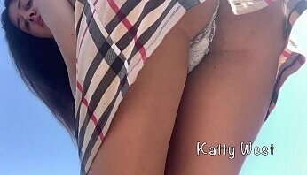 Teen y.o. upskirt public place showing pussy