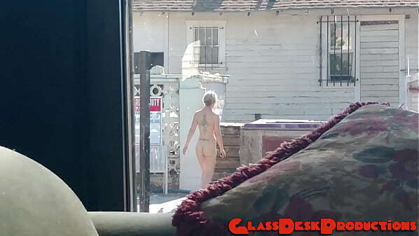 Kristi Love gets spied nude sunbathing