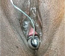 Vibratos deep inside pussy inside pussy