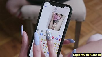 Teen lesbian step-sisters have behind dad'_s back