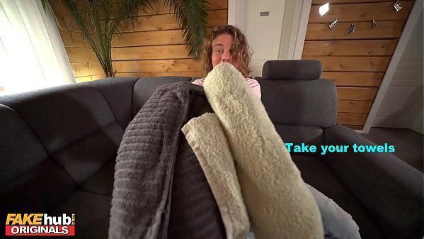 FAKE FAMILY Step Sister Friend Massaged Then Fucked Couch Step Brother