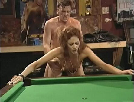 Pretty redhaired chick black leather dress Chloe able with well stuffed dudes bikers road house