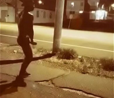 Naked public, jerking public street. Getting caught fucking perv here