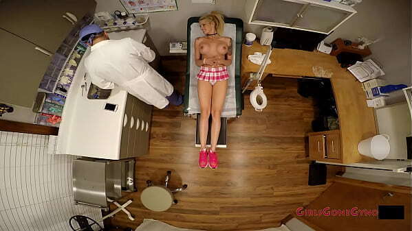 titted blonde Bella examined poked prodded doctor, forced exercises, pussy probed, spread wide stirrups, mandatory examination Tampa University Physical Part GirlsGoneGyno.com Medical Clinic Fetish