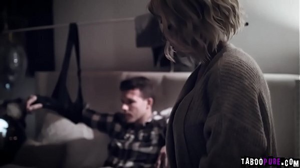 Stepmom Mercer giving stepson some relief using milfy mouth