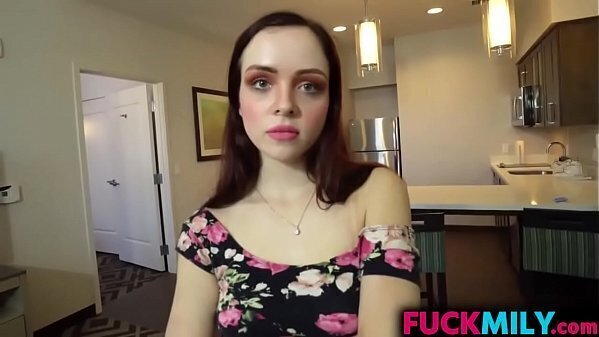 Brother blackmails little stepsis fuck tight pussy