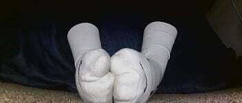 White Socks Bear Soles plus some orange play hehe)