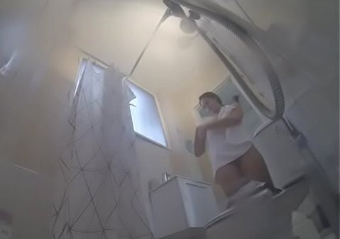 Natalia gets caught soaping shower