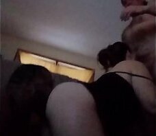 3 some with my man and mom boyfriend