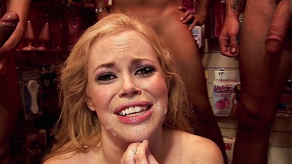 Fucking Bang! Blonde gets Pounded Holes. Massive Triple Facial &amp_ Swallowing!