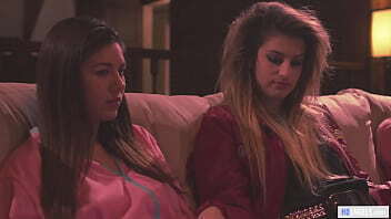 Three Stepsisters watching porn videon on movie night - Shyla Jennings, Kristen Scott, Jenna Sativa