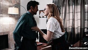 College Alexa Grace bangs with horny school dean begs fuck tight teen cunt.