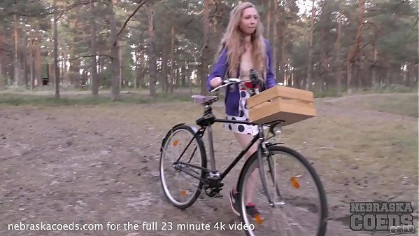 areana back riding bike nude masturbating forest